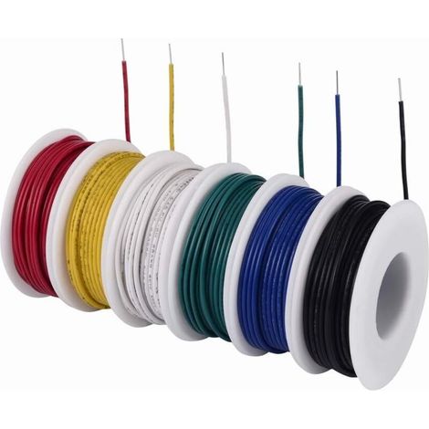 Zolginah Tuofeng 24 Awg Massivdraht-set (6 Spulen À 9 Meter In Verschiedenen Farben) 24 Gauge Jumper-draht-set