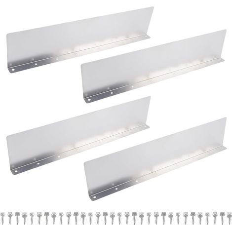 Set Mit 4 Geraden Aluminium-dachrinnen Für Gartenhäuser, Mini-dachrinnen Für Gartenhäuser, Dachleisten Für Dachrinnen, Dachrinnen Für Gartenhäuser, Carports Und Terrassen