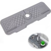 Lntyq Silikon-wasserhahnmatte, Verlängerter Spritzschutz Für Wasserhähne, Verstellbare Abtropfmatten Für Spülbecken, Um Badezimmer- Und Küchenarbeitsplatten Trocken Zu Halten (43,3 X 1