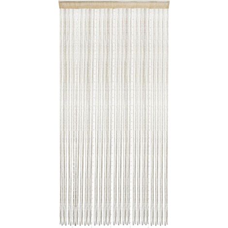 Cyslmuk – Türvorhang Mit Kristallperlen, 200 X 99 Cm – Polyester Mit Glitzerndem Silbernen Band – Hängende Wohndekoration