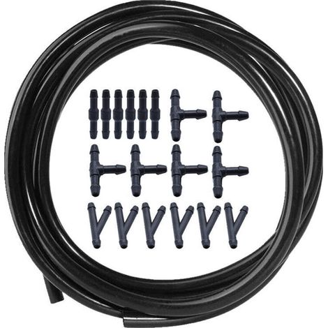 200 Cm Universal-scheibenwaschschlauch, Kfz-schlauch, Reparaturset Für Scheibenwaschflüssigkeitsschläuche, Mit 18 Schlauchverbindern