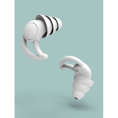Geräuschdämpfende Silikon-ohrstöpsel Zum Schlafen, Wasserdicht, 33 Db, Weich Und Wiederverwendbar, Zur Bekämpfung Von Schnarchen (2 Paar)