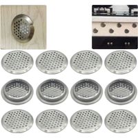 Lntyq 53 Mm Rundes Edelstahl-lüftungsgitter, 12 Stück, Für Küchenmöbel, Edelstahl-lüftungsgitter, Für Schränke, Abluftgitter