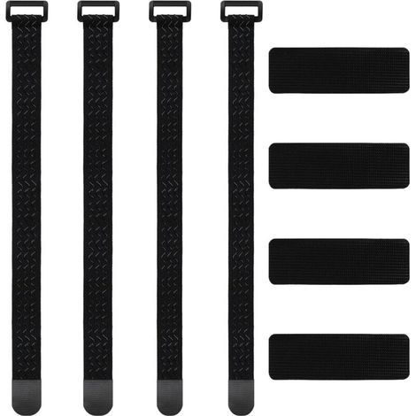 Lntyq Elastische Gurte, 4er-set Elastische Fahrradgurte Mit Klettverschluss, Elastischer Gurt Mit Rutschfester Schnalle Zur Organisation Von Fahrradkabeln Und -schläuchen, 2 Größen