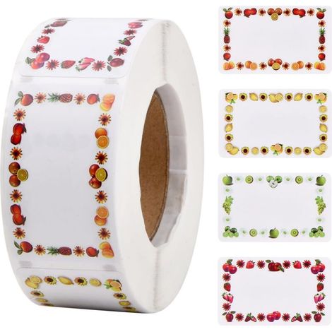 500 Marmeladenetiketten, 5 X 3 Cm, Selbstklebende Obstetiketten, Blankoetiketten, Geschenkverpackungsaufkleber, Selbstklebende Etiketten Für Einmachgläser, Geschenkverpackung