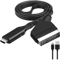 Lntyq Scart-zu-hdmi-audio-video-adapter Für Hdtv/dvd/set-top-box/ps3/pal/ntsc – Hochwertiger Starlight-konverter