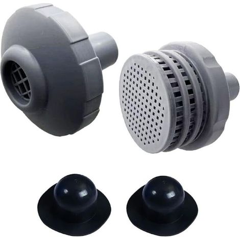 2-teiliges Aufstellpool-set Mit Auslaufgitter, Einlaufdüse Und Poolverschluss, Aufstellpool-zubehör, Schlauchadapter, Schnellkupplungen