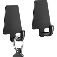 Lntyq Handtuchhaken Ohne Bohren, Selbstklebende Wandhalterung, Für Bad Und Wc, Schwarzer Wandhandtuchhalter, Küchenhandtuchhalter, Selbstklebende Wandhaken
