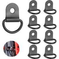 Lntyq Set Mit 8 D-ringen - Eisen - Für Anhänger - Maximale Traglast: 30 Kg Pro Ring - Für Anhänger, Lkws