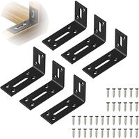 Lntyq 6er-pack Robuste Metall-winkelverbinder, Metallwinkelhalterungen, 8 X 4 Cm, Stahlwinkel, 90°-metallwinkel, Montagewinkel, Montagehalterung