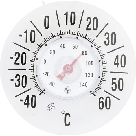 Lntyq Verbessertes Fensterthermometer Für Den Innen- Und Außenbereich – Transparent – Batterielos – Außentemperaturanzeige – Saugnapf-fensterthermometer Für Außentemperatur