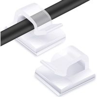 Lntyq 60 Stück Kabelclips, Rychui Selbstklebende Kabelbinder, Kabelorganisator, Selbstklebende Kabelclips, Elektrische Kabelclips Für Das Kabelmanagement, Transparent