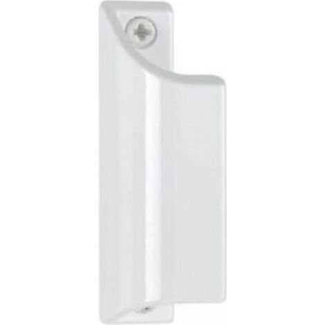 Cyslmuk – Türgriff Aus Weißem Aluminium, 90 Mm – Rostfrei – Für Terrassentüren – 76 Mm Achsabstand – Inkl. Schrauben