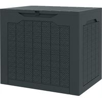 93-liter-gartenbox Mit Eingelassenen Griffen, Wasserdicht, 56 X 41 X 50 Cm, Dunkelgrau