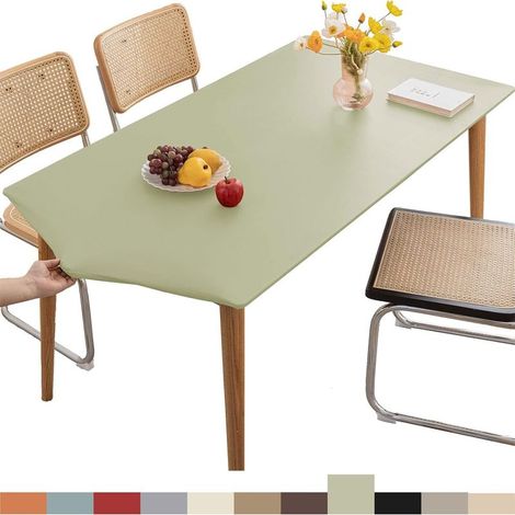 [french Days] Rechteckige, Maßgefertigte Ledertischdecke Mit Elastischen Kanten, Waschbar, Für Den Außenbereich, Terrasse, Küche Und Esszimmer – Grün, 120 X 60 Cm (4 Fuß)