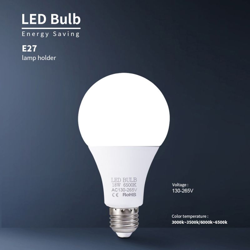 18-w-led-lampen, E27-sockel, 6000–6500 K Weißes Licht, Hohe Helligkeit, Für Schlaf- Und Wohnzimmer, 130–265 V