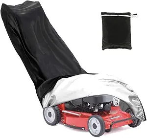 Rasenmäherabdeckung 195×108×66 Cm, 210d Oxford-gewebe, Wasserdicht, Uv-beständig Und Staubdicht, Geeignet Für Husqvarna Gardena Handrasenmäher.