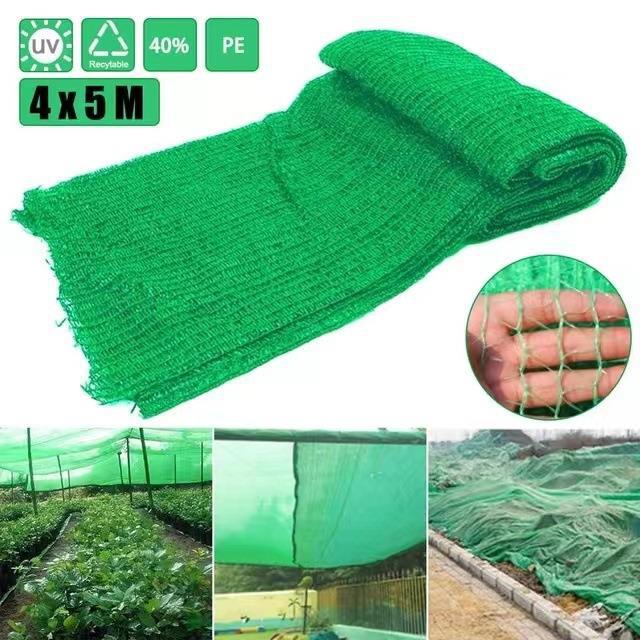 3-teilige Packung Mit 4x5 Meter Pe-schattierungsnetz Mit 40% Schattierungsgrad, Uv-beständiges Grünes Sonnenschutznetz, Geeignet Für Gärten, Gewächshäuser Und Sonnenschutz Im Freien.