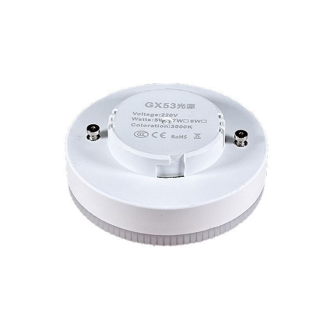 Gx53 Led-lampe 7w 4000k Neutrales Licht, Pa-material, Flimmerfrei, Keine Dunklen Bereiche, Ersatzlampenfassung (4er-pack)