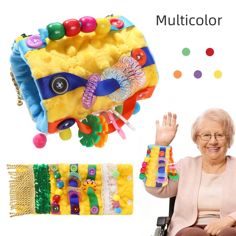 28×12 Cm Sensorisches Stressabbau-armbandspielzeug, Ein Taktiles Trainingsgerät Mit Verschiedenen Texturen, Ein Hilfsmittel Zur Linderung Von Angstzuständen, Zur Förderung Der Feinmotorik Und Zur Schu