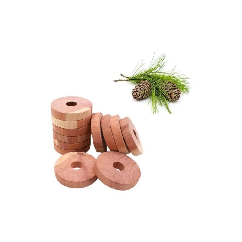 Paar Lntyq 10 Zedernholzringe, Zedernholz, Mottenabweisendes Zedernholz, Mottenabweisendes Zedernholz, Mottenabweisende Kleidung, Für Kleiderschränke, Schubladen