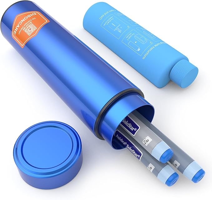 Gekühlter Reisekoffer Für Insulin – Geeignet Für Insulin, Adrenalin-autoinjektoren Und Andere Medikamente (blau)