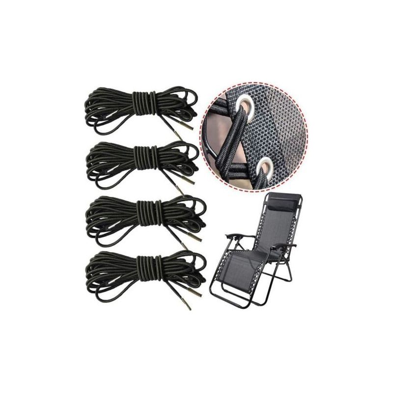 Paar Lntyq Ersatz-gummibänder (4 Stück), Gummiband, Geeignet Für Gartenliegen, Gartenstühle, Deckstühle, Strandstühle, Terrassenstühle Und Andere Stühle