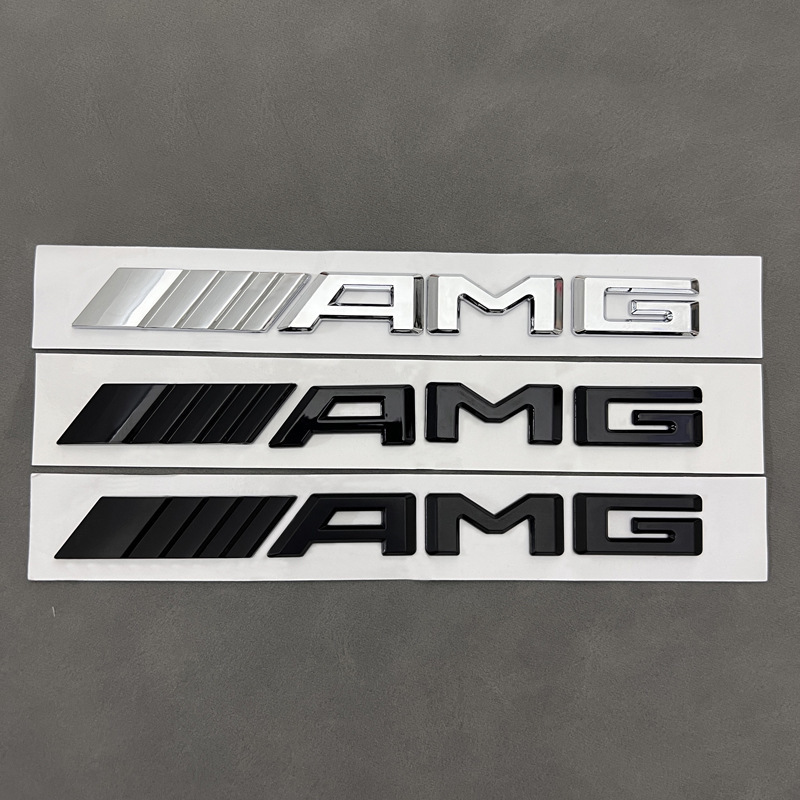Amg Heckklappenemblem, 3d-metallic-amg-schriftzugaufkleber, Heckklappenaufkleber, Passend Für Mercedes-benz C-klasse, E-klasse, C200, E300l, Glc, S-klasse Und A-klasse.
