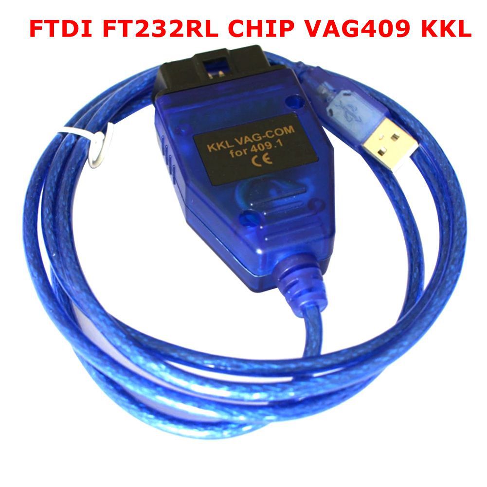 Ftdi Ft232rl Chip, Vag409 Kkl Obd2 Diagnosekabel, Vag-com 409.1 Scannerkabel Kompatibel Mit Volkswagen, Audi, Seat Und Skoda Fehlercodelesegeräten.