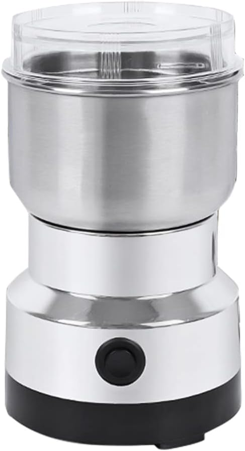 Diese Elektrische Mini-kaffeemühle Aus Edelstahl Ist Ideal Für Den Hausgebrauch. Sie Verfügt Über Vier Klingen Und Einen Leistungsstarken 150-watt-motor Zum Ultrafeinen Mahlen Von Kaffeebohnen, Gewürz