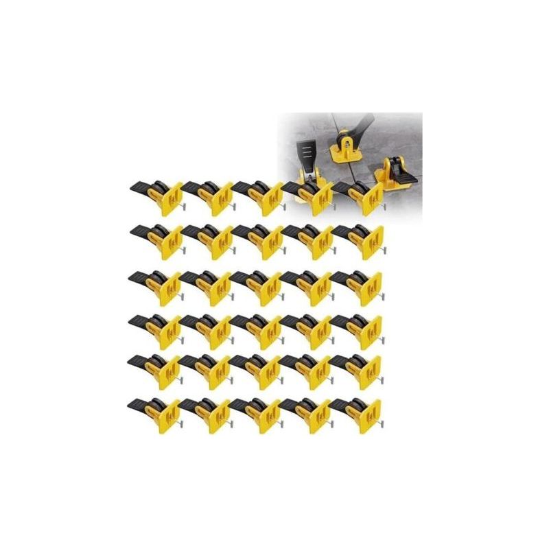 Paar Lntyq 50-teiliges Fliesennivellierungssystem, Fliesennivellierungssystem, Fliesenkeile, 2-mm-fugenkreuze, Wiederverwendbares Fliesennivellierungsset, Fliesenlegerwerkzeug Für Wände Und Böden