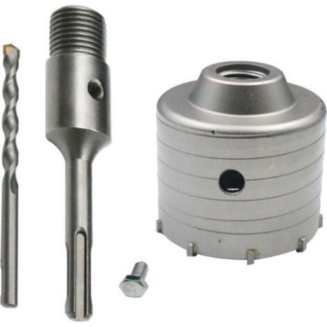 Betonlochsägenadapter 110 Mm + Zentrierbohrer Für Ziegel, Beton, Zement, Stein (100 Mm + 110 Mm + 110 Mm)