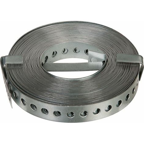 Lochblech Aus Verzinktem Stahl 20 Mm X 1 Mm – Länge 10 M – Für Strukturelle Befestigungen Und Leichte Montage – - Band-b20x1mm
