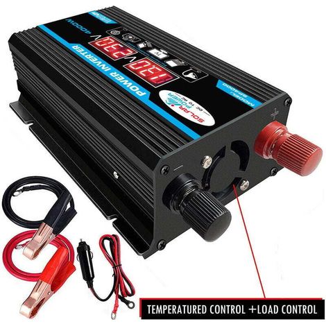 12v Auf 220v Sinus-wechselrichter 4000w – Zwei Ac-steckdosen – Lcd-digitalanzeige – Überlast- Und Kurzschlussschutz