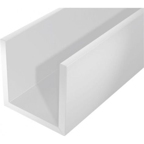 Weißes Pvc-u-profil 2000x12x10mm – Saubere Oberfläche Für Rahmenkonstruktionen Und Leichte Verstärkungen – Kompatibel Mit Halterungen Und Blechen –