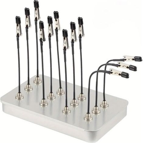 Set Mit 20 Krokodilklemmen, Flexiblem Schaft, Magnetfuß, Gummispitzen, Modellbau
