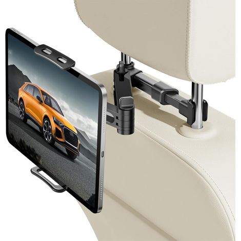 1 Kfz-tablet-halterung, 360°-drehung, Teleskoparm, Stoßfest, Kompatibel Mit Tablets Von 4,7 Bis 13 Zoll, Rücksitz