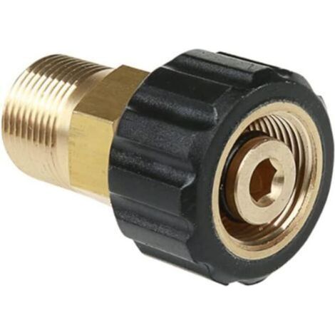 Messing-hochdruckreinigeranschluss, Metrisches M22 X 14 Mm (stift) Innengewinde, Umwandelbar In M22 X 15 Mm Außengewinde-schnellkupplungsanschluss Für Hochdruckreiniger