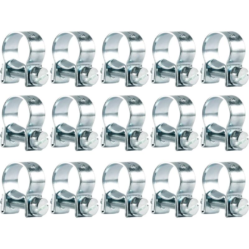 50 Schlauchschellen, Stahlrohr-reparaturschellen, Mini-benzinleitungsschellen, Ideal Zur Befestigung Von Schläuchen Mit Kleinem Durchmesser, Verzinktes Eisen, 12–14 Mm