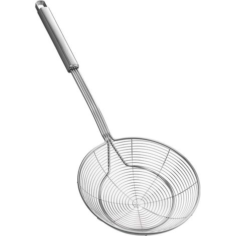1 Schaumlöffel, Edelstahl, 16 Cm Durchmesser, 41,3 Cm Langer Griff, Küche, Braten