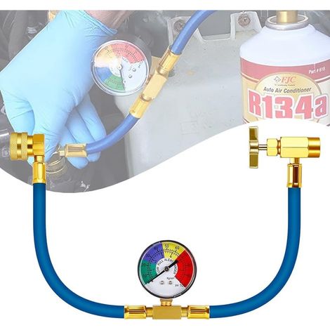 Klimaanlagen-nachfüllset – R134a-gummischlauch Mit Manometer – Für Pkw