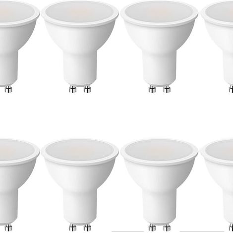 Gu10 5w Led-lampen, 3000k, 120° Abstrahlwinkel, Energieeffiziente Gu10 Led-lampe, Nicht Dimmbar, 8er-pack [energieklasse B]