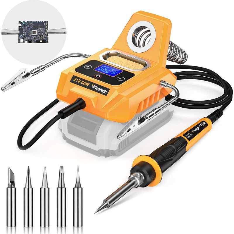 Dewalt 20v Max Akku-lötstation – Elektrische Digitale Lcd-lötstation, Schnelle Diy-lötstation (akku Nicht Enthalten), Mit Halterung