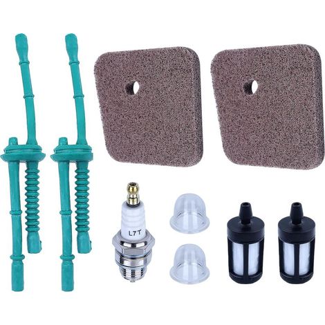 9-teiliges Set – Luftfilter + Kraftstofffilter + Kraftstoffleitung + Kraftstoffpumpe + Zündkerze – Für Stihl Fs38 / Fs45 / Fs55 / Hs45 Etc. – Komplettwartung