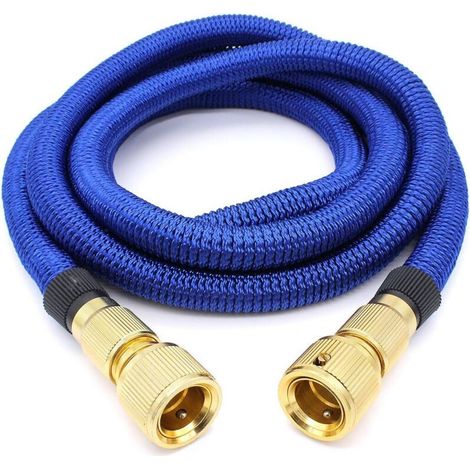 2,5 M Dehnbarer Gartenschlauch – Hochfester Polyesterschlauch – 3/4"- Und 1/2"-metallanschlüsse – Für Bewässerung Und Reinigung
