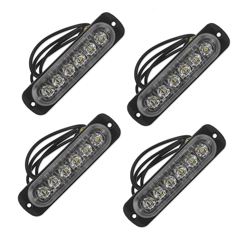 Geeignet Für 12v-24v 6 Led Blinkende Notfall-signalleuchten Für Autos, Blaue Und Rote Blinker.