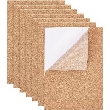 6 Selbstklebende Korkplatten, 3 Mm Dick, A4-format, Für Wanddekoration Und Diy-projekte