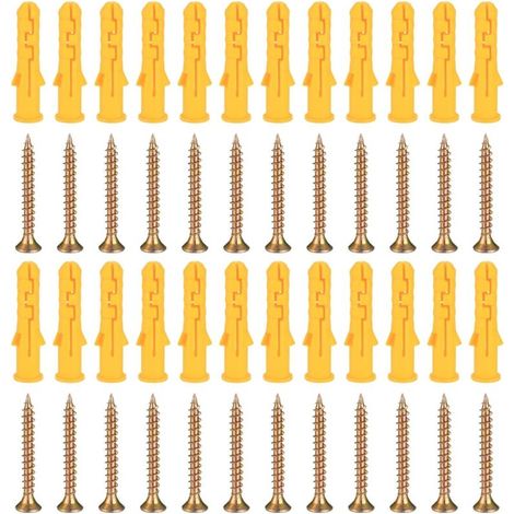 Packung Mit 50 Schrauben Und Dübeln Für Mauerwerk, Ziegel Und Betonwände Selbstschneidende, Kopflose Schrauben Für Gipskartonwände Wandankerbolzen – M8 X 40 Mm