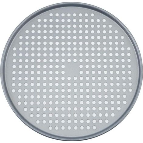 1 Backblech, Edelstahl, Rund, 37 Cm, Hitzebeständig, Für Pizza Und Gebäck, Für Haushaltsbacköfen