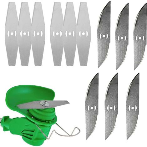 Packung Mit 12 Ersatzklingen Aus Metall, 14 Cm – Edelstahl – Für Akku-rasentrimmer – Sauberes Und Effizientes Schneiden